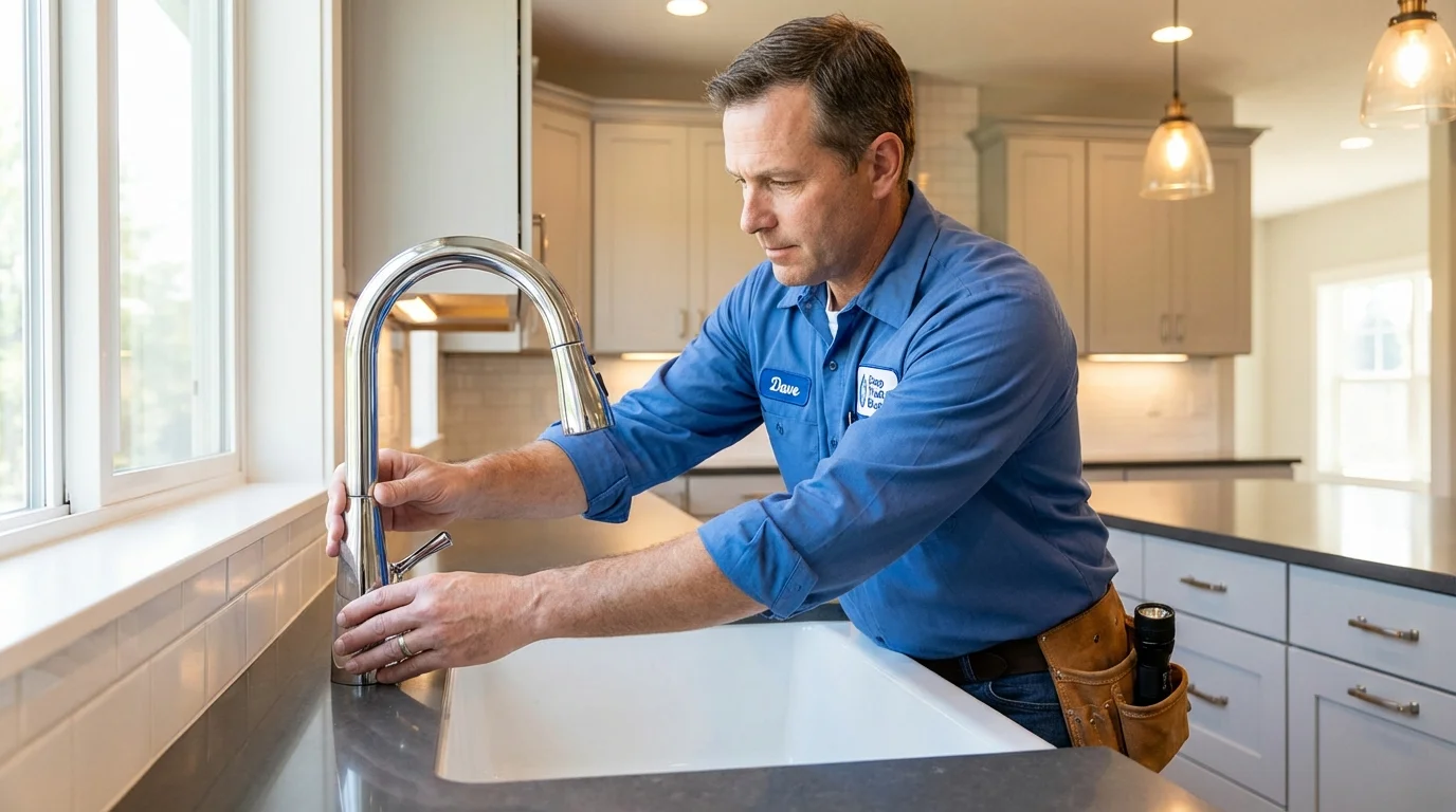 Kitchen faucet installation by Johns Plumbing LLC in Boonton